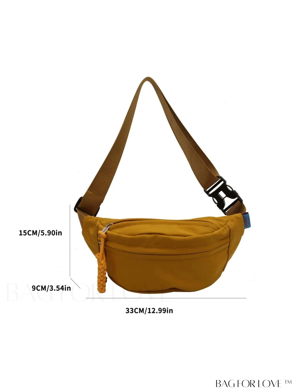 BagForLove - Compact Canvas Zipper Fanny Pack - Sleek & Versatile