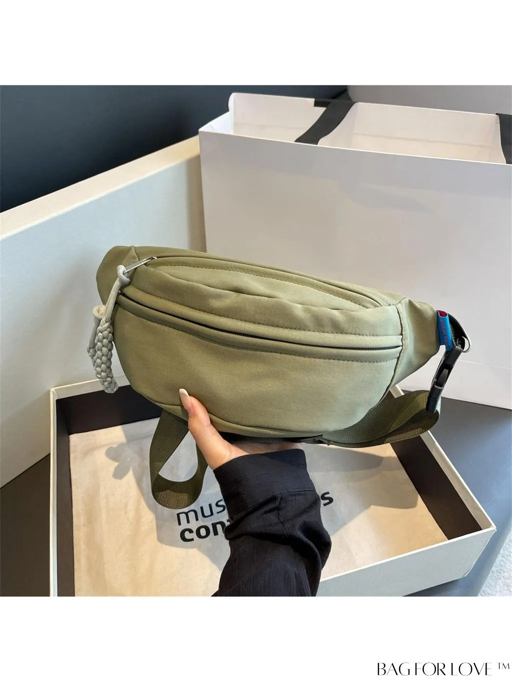 BagForLove - Compact Canvas Zipper Fanny Pack - Sleek & Versatile