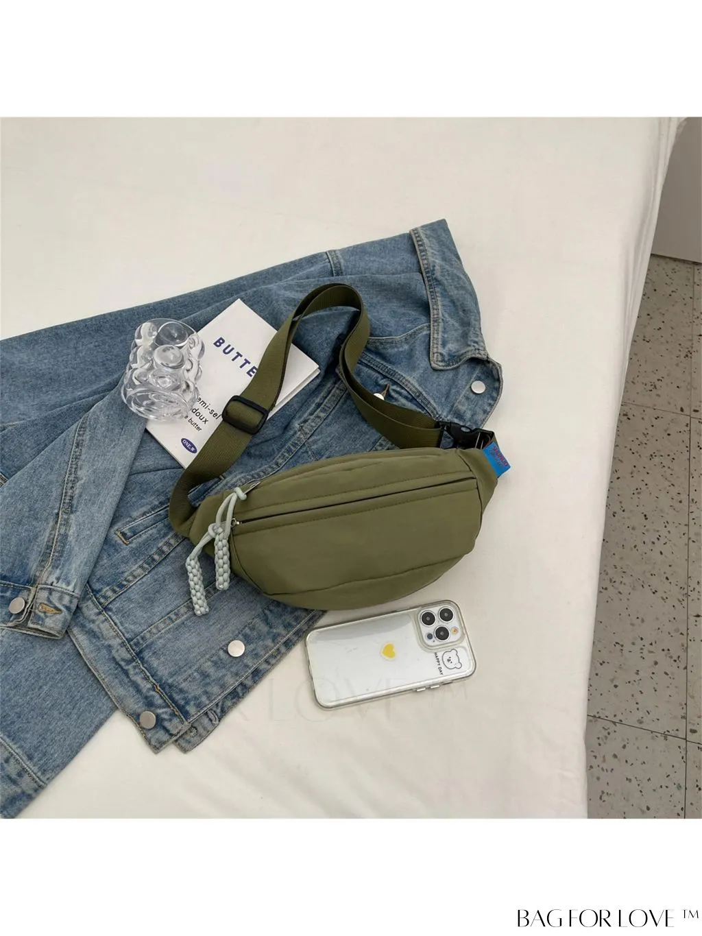 BagForLove - Compact Canvas Zipper Fanny Pack - Sleek & Versatile