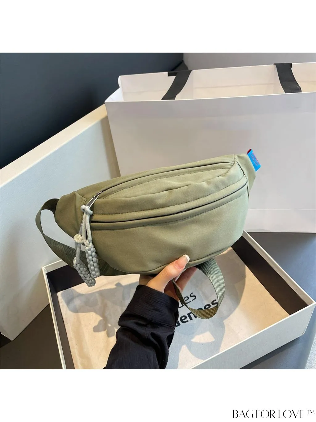 BagForLove - Compact Canvas Zipper Fanny Pack - Sleek & Versatile