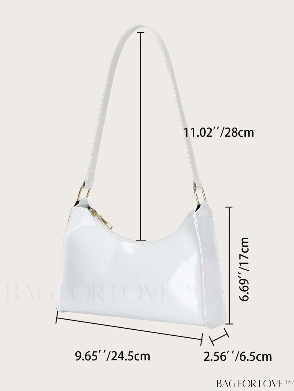 BagForLove - Crocodile Embossed Baguette Handbag