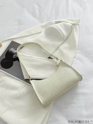 BagForLove - Crocodile Embossed Baguette Handbag
