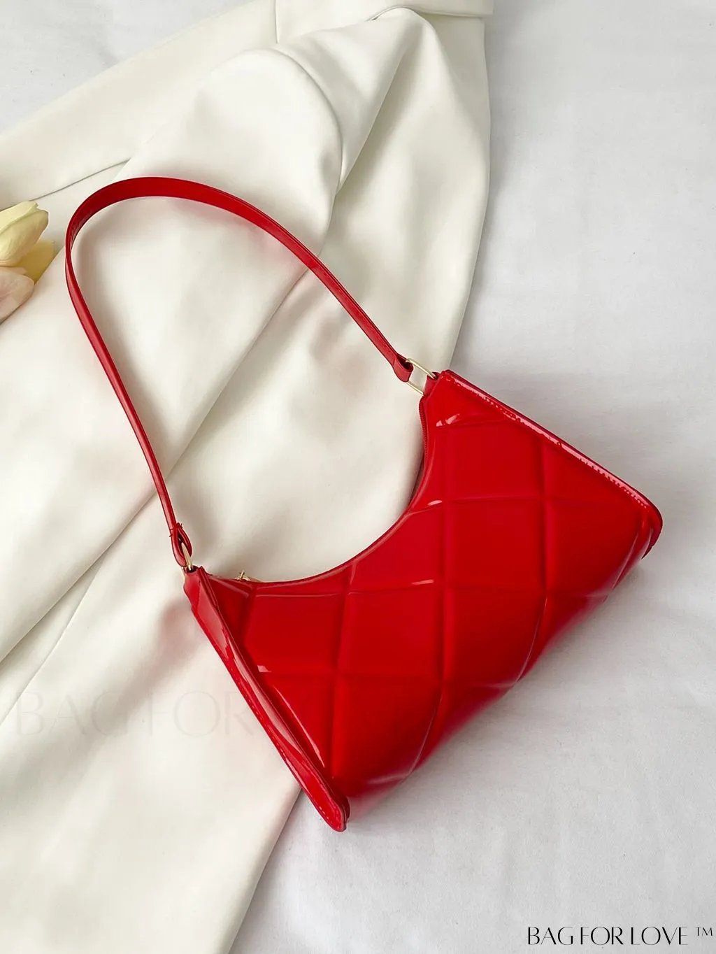 BagForLove - Embossed Baguette Handbag - Sleek and Minimalist Design