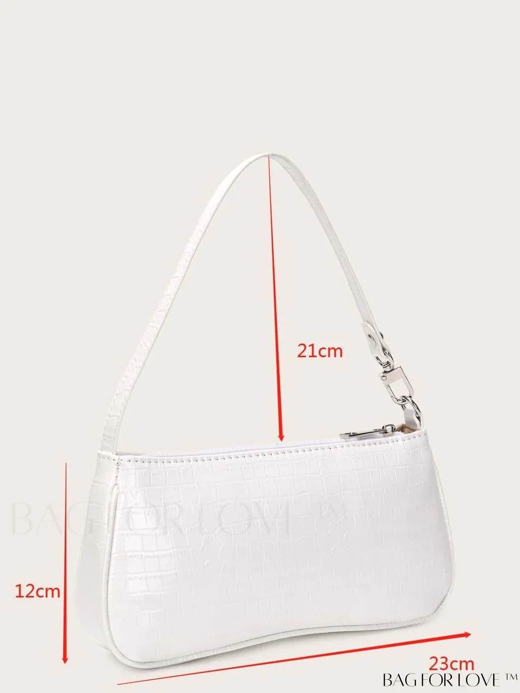 BagForLove - Embossed Crocodile Baguette Purse