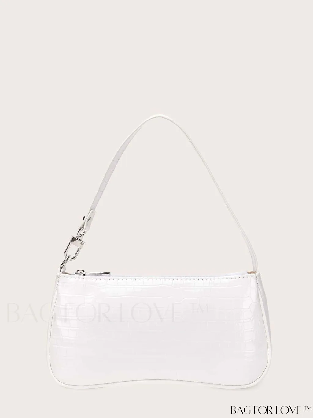 BagForLove - Embossed Crocodile Baguette Purse
