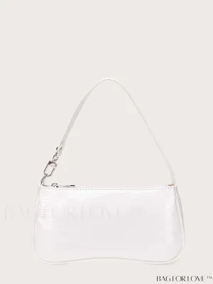 BagForLove - Embossed Crocodile Baguette Purse