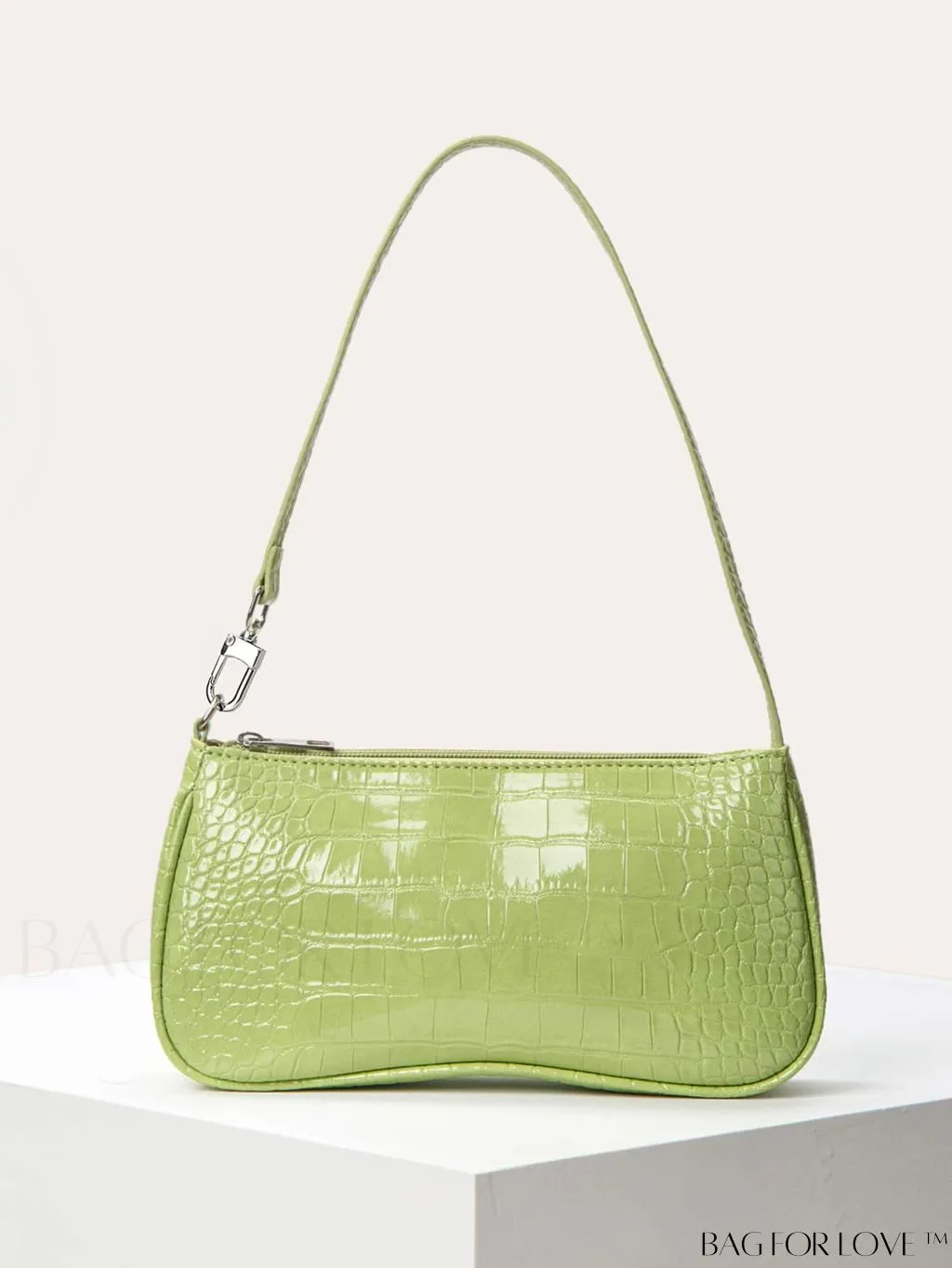 BagForLove - Embossed Crocodile Baguette: Sophisticated and Compact