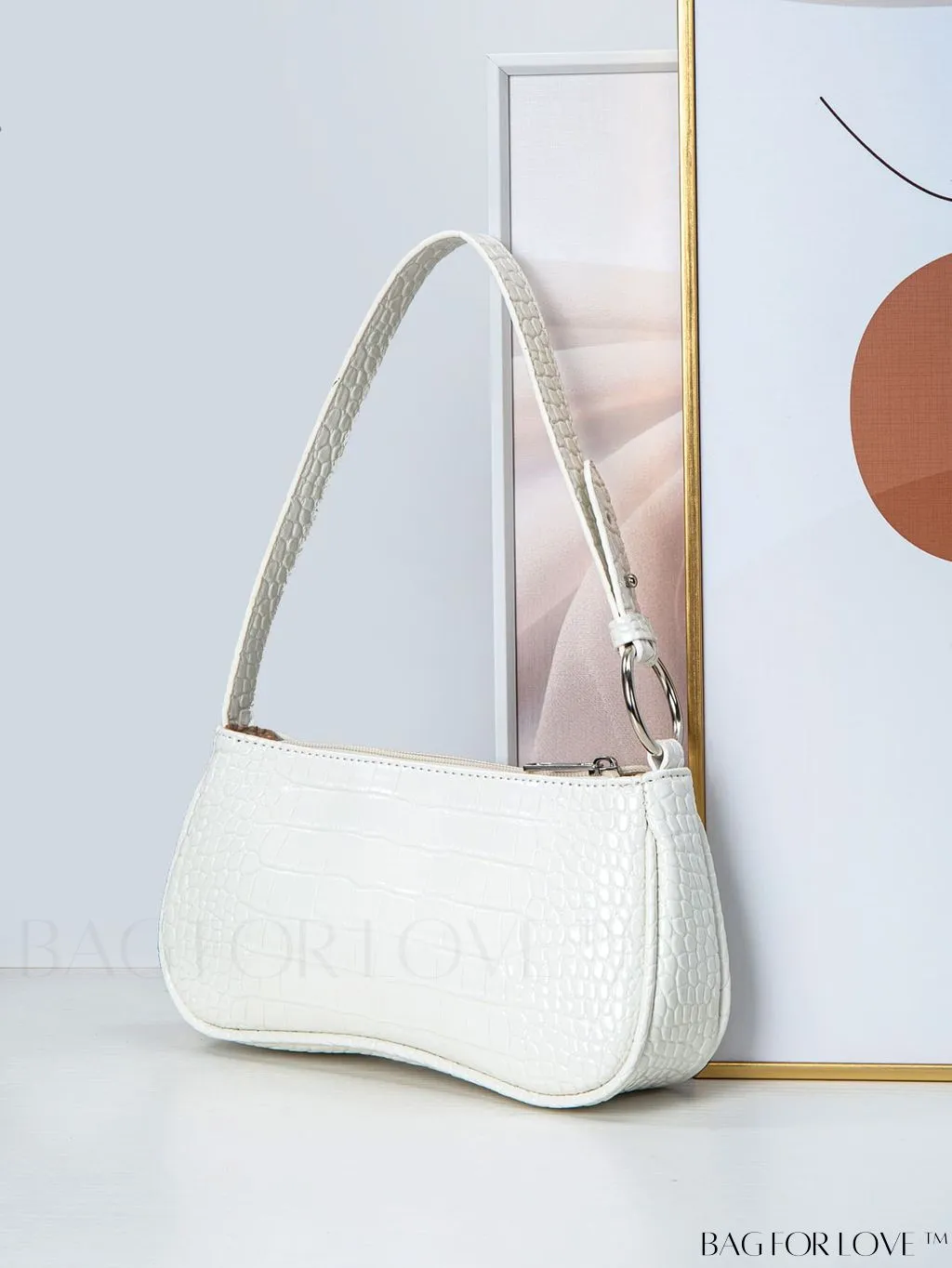 BagForLove - Embossed Crocodile Baguette: Sophisticated and Compact