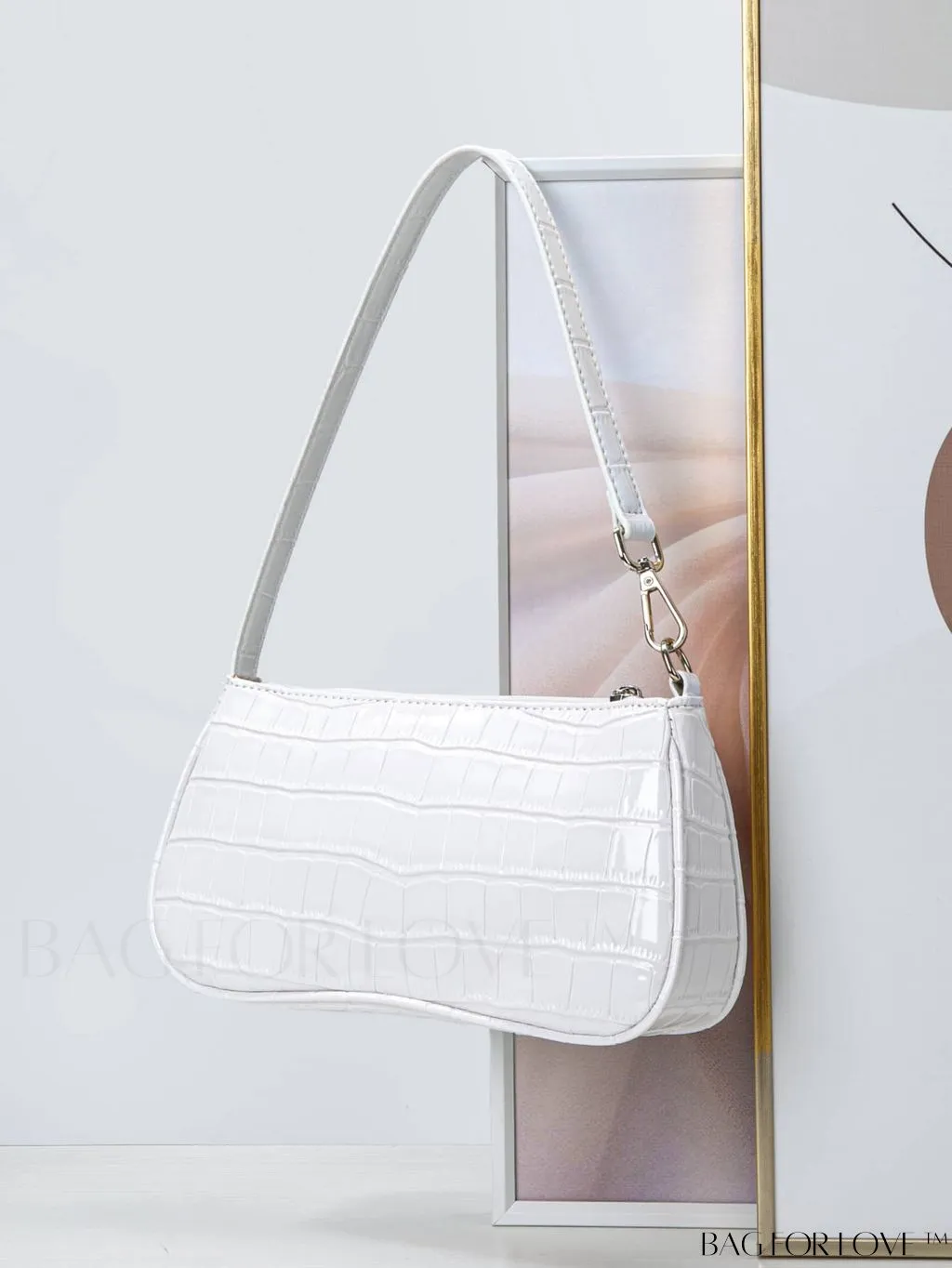 BagForLove - Embossed Crocodile Shoulder Bag
