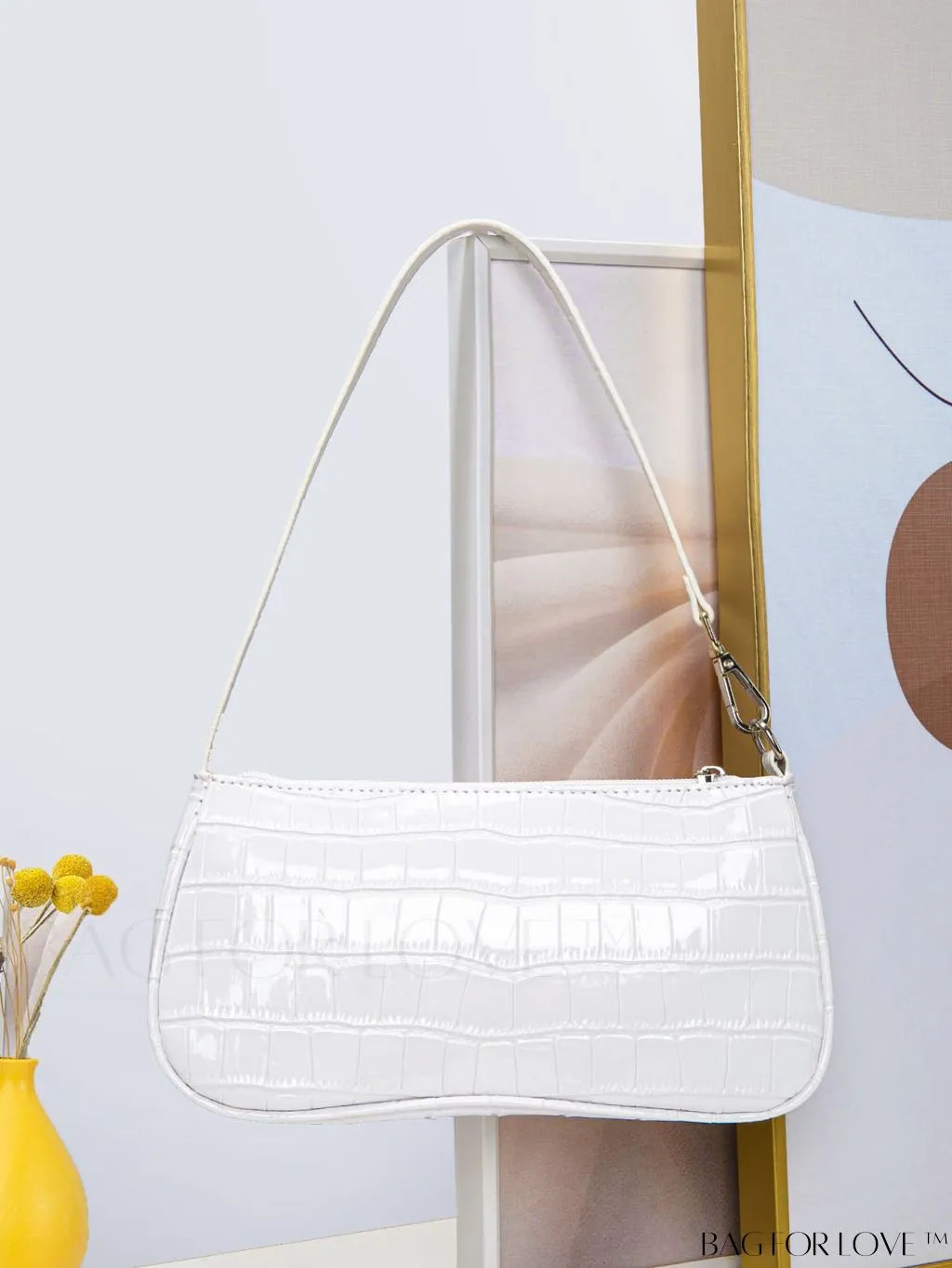 BagForLove - Embossed Crocodile Shoulder Bag