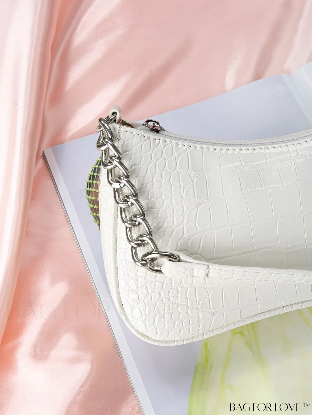 BagForLove - Exquisite Crocodile-Embossed Baguette Handbag