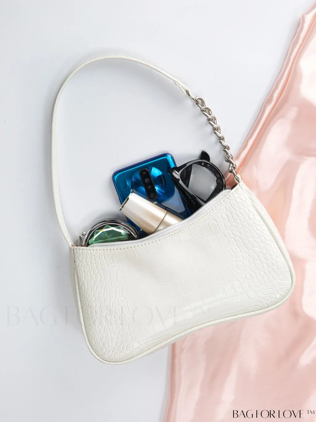 BagForLove - Exquisite Crocodile-Embossed Baguette Handbag