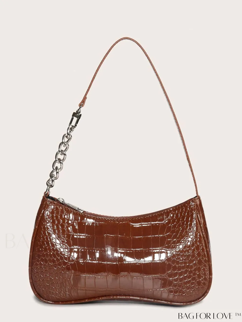 BagForLove - Exquisite Crocodile-Embossed Baguette Handbag
