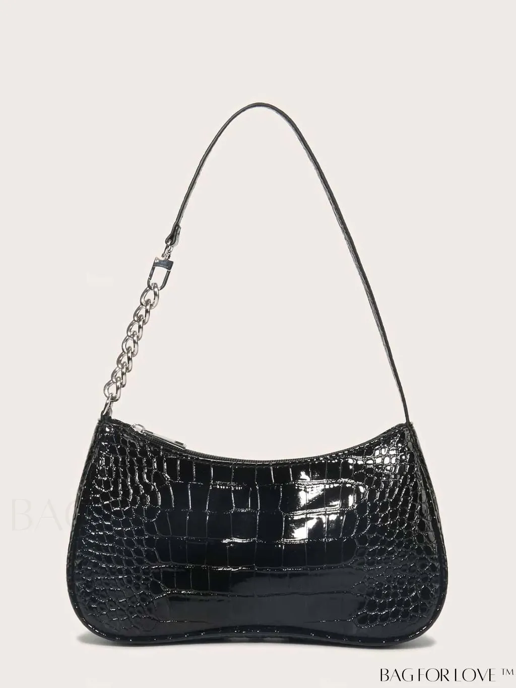 BagForLove - Exquisite Crocodile-Embossed Baguette Handbag