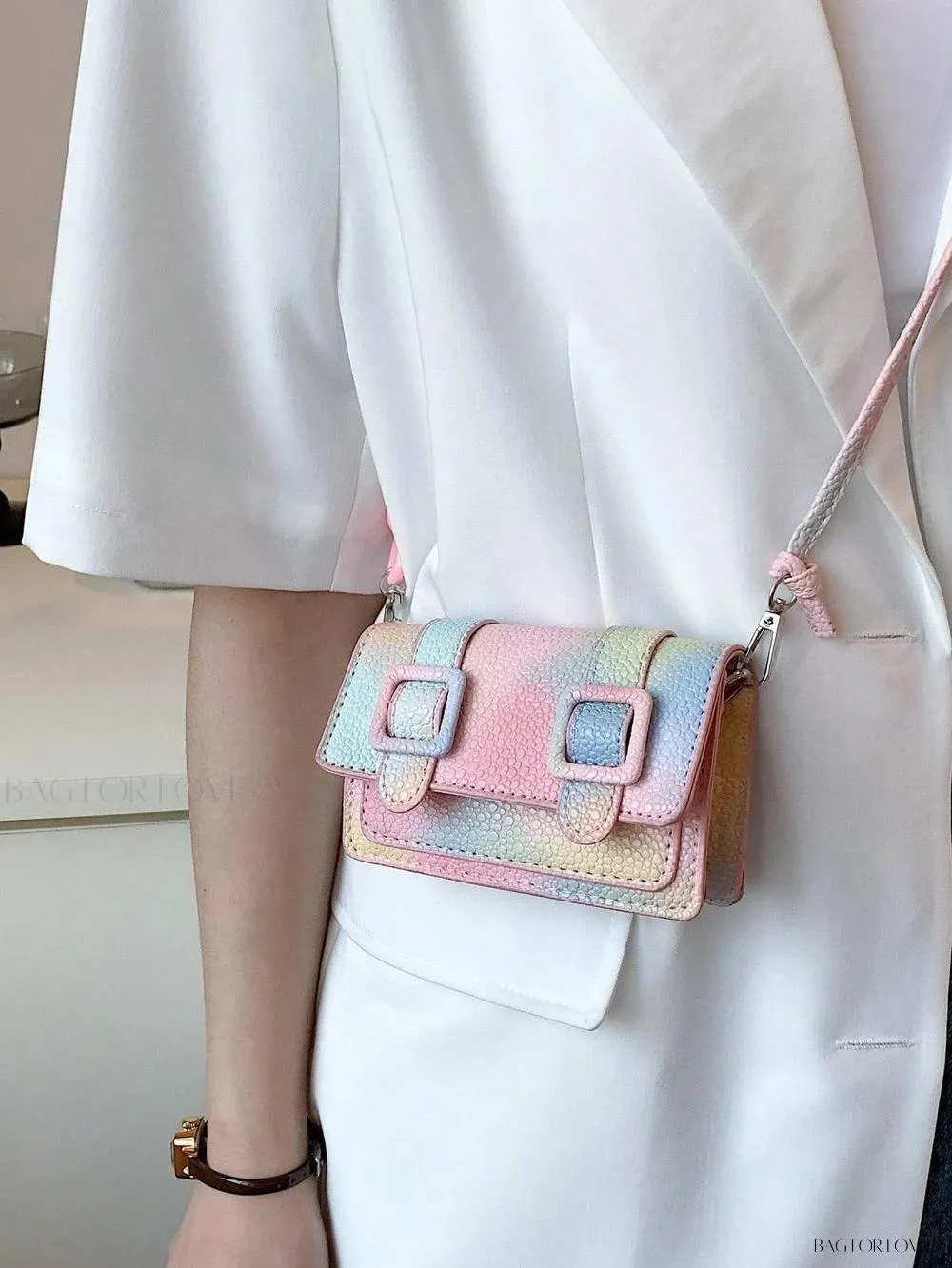 BagForLove - New Arrivals Tie Dye Square Shoulder Bag for Women