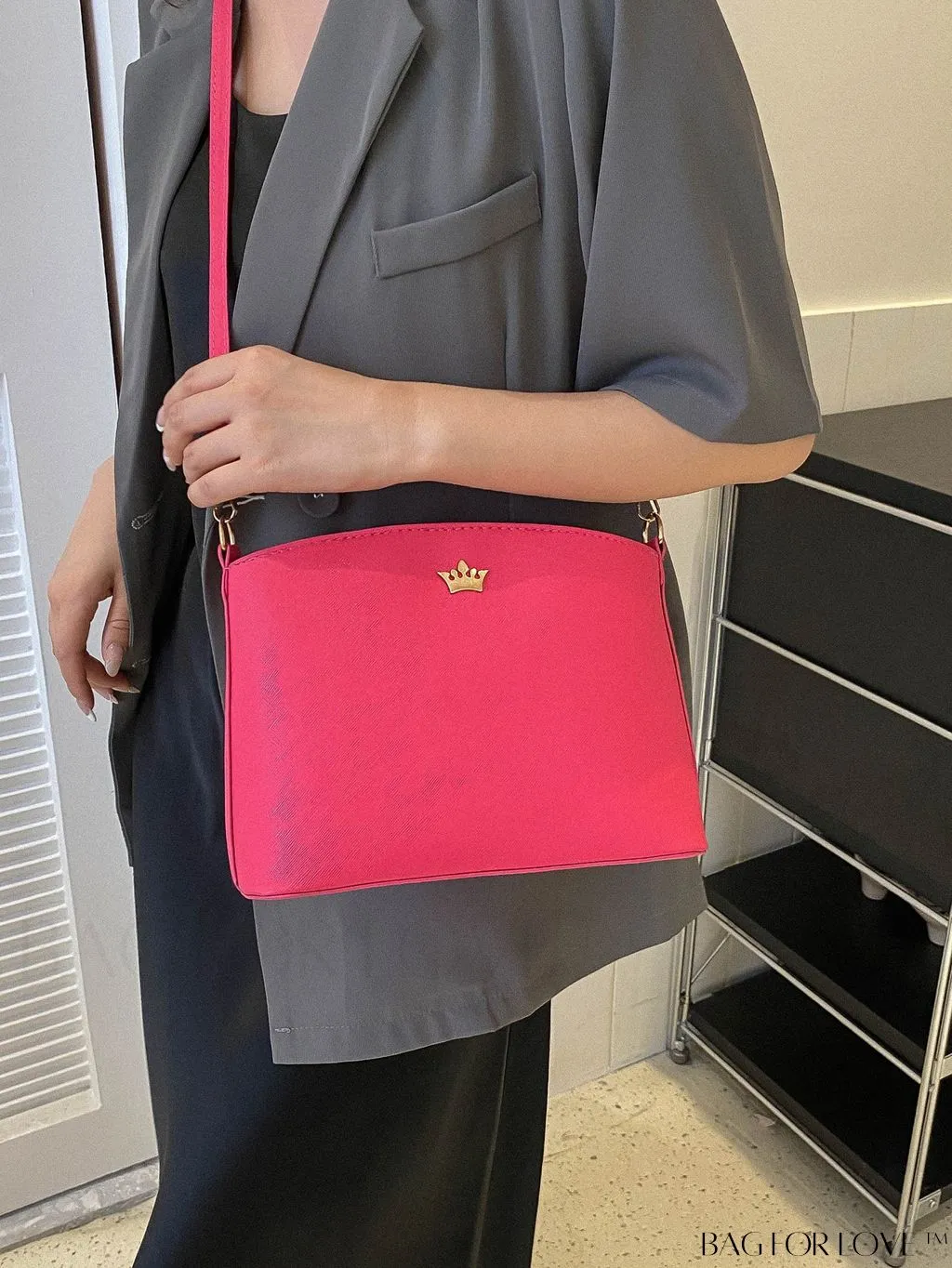 BagForLove - Sleek Black Crossbody Bag with Minimal Design