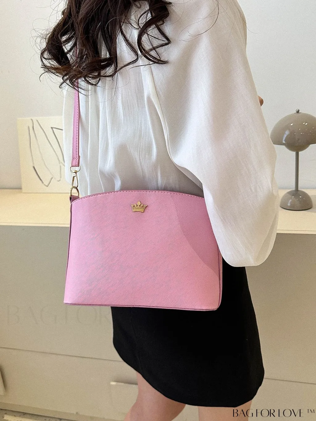 BagForLove - Sleek Black Crossbody Bag with Minimal Design