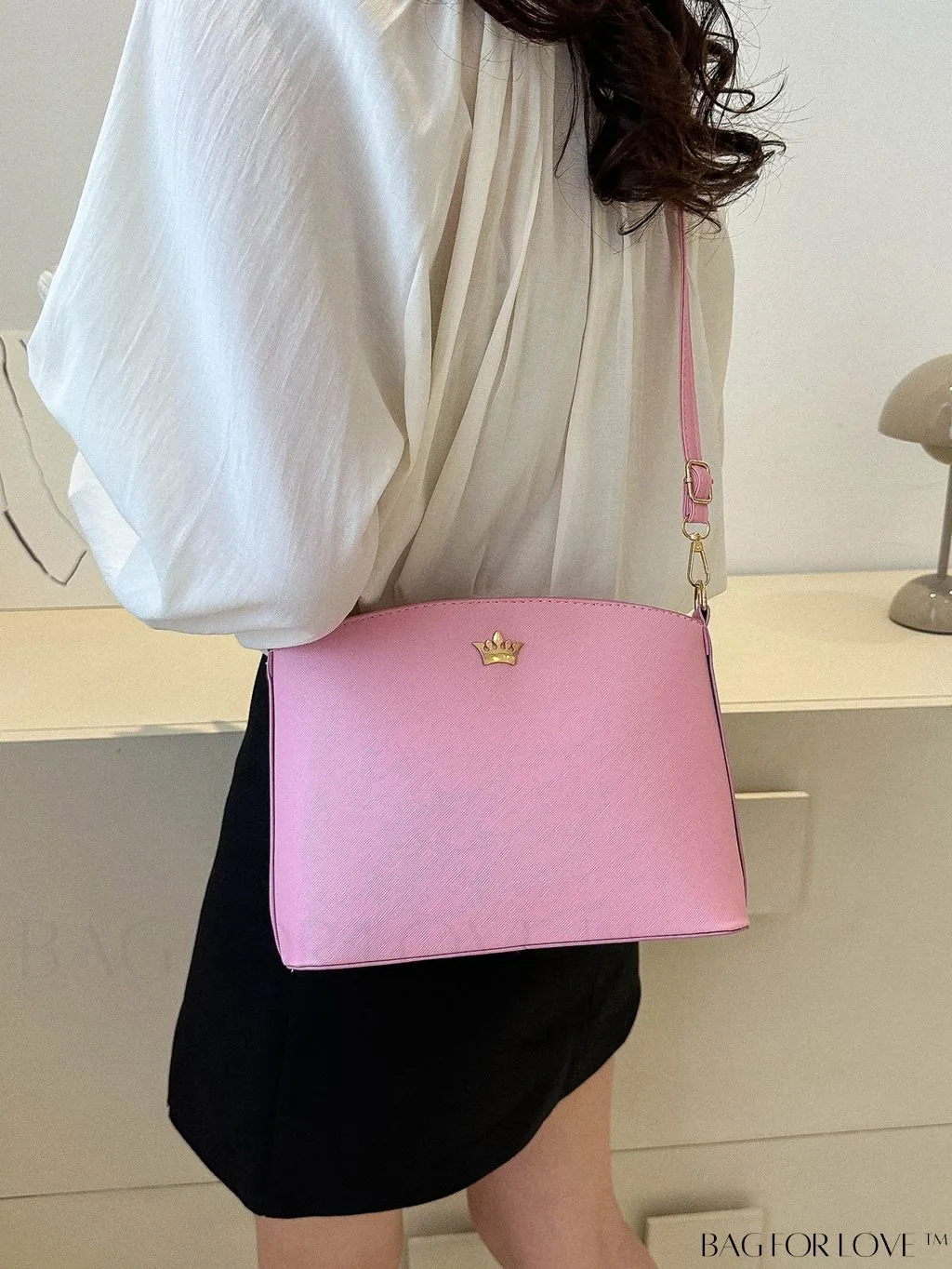BagForLove - Sleek Black Crossbody Bag with Minimal Design