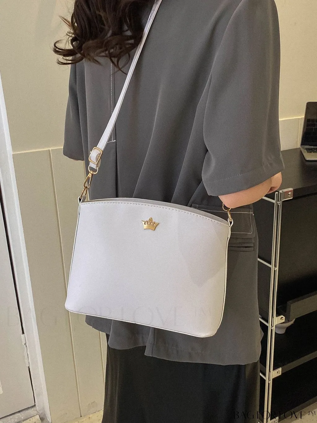 BagForLove - Sleek Black Crossbody Bag with Minimal Design