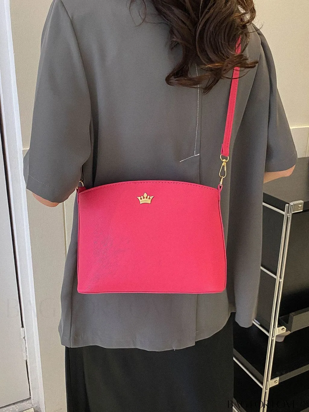 BagForLove - Sleek Black Crossbody Bag with Minimal Design