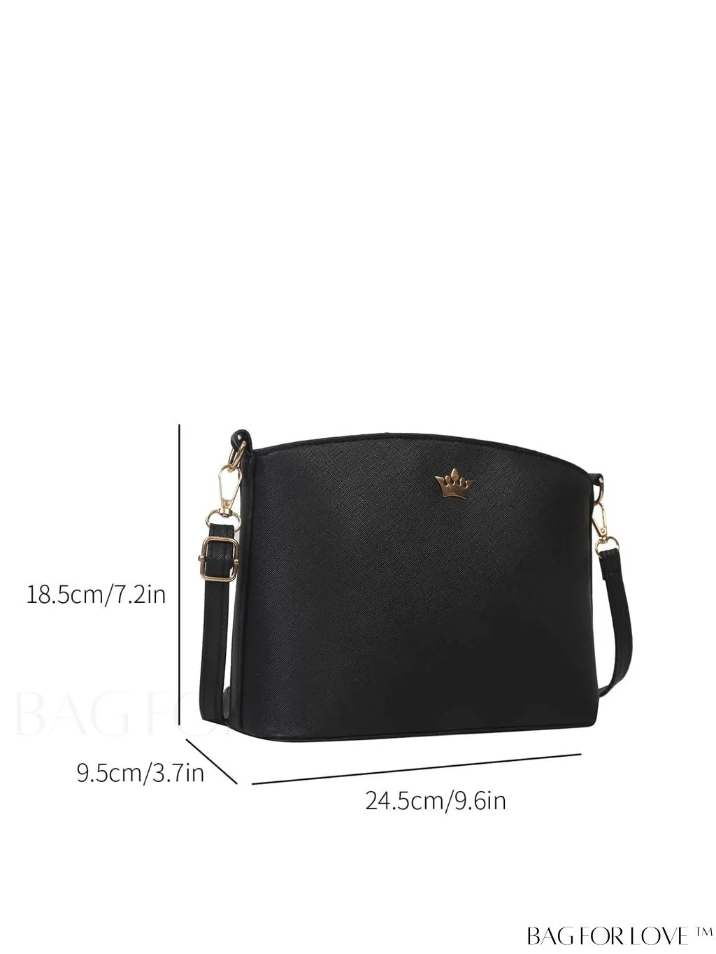 BagForLove - Sleek Black Crossbody Bag with Minimal Design
