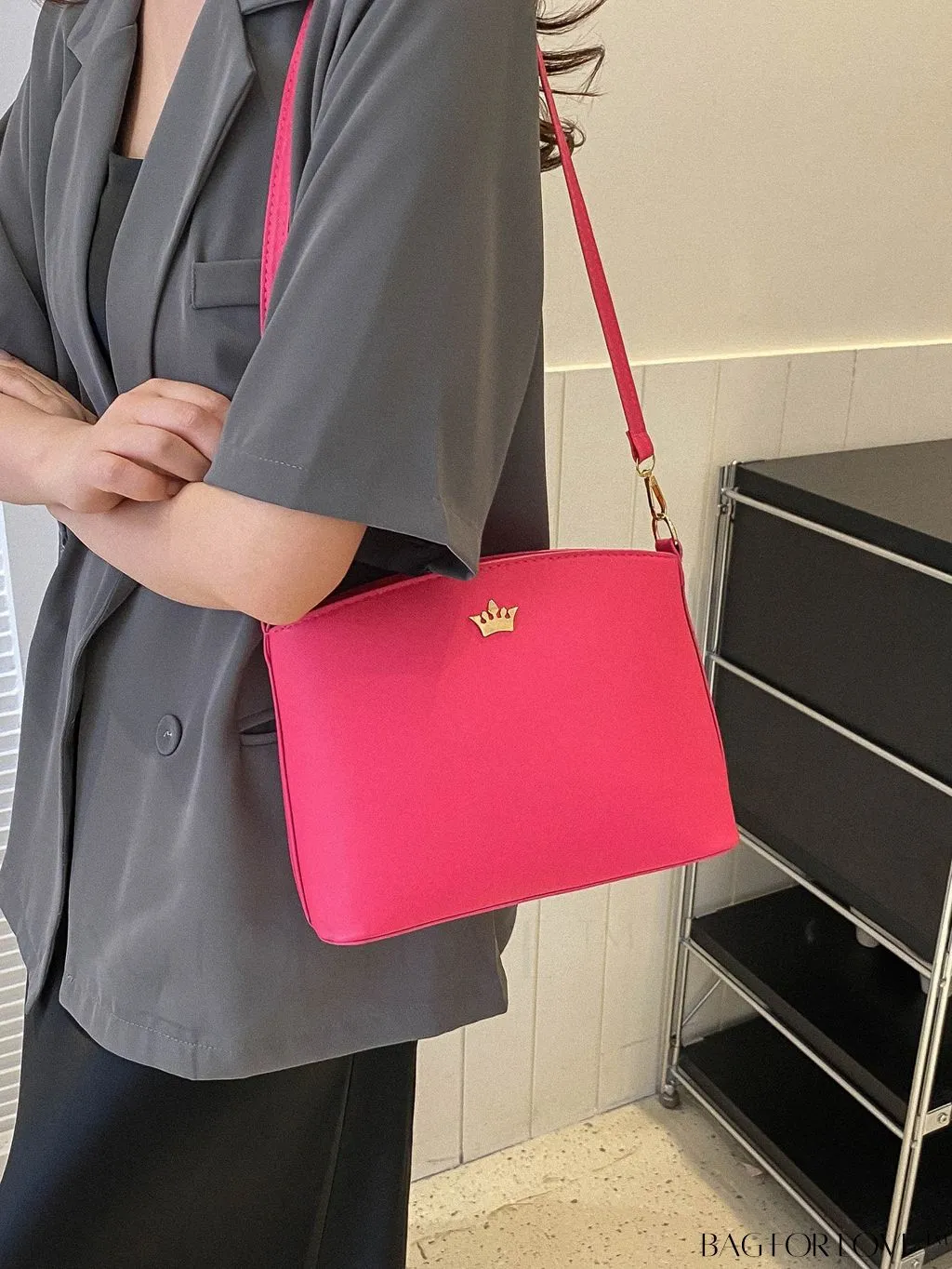 BagForLove - Sleek Black Crossbody Bag with Minimal Design