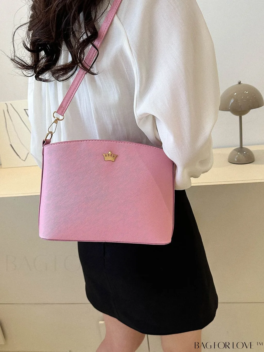 BagForLove - Sleek Black Crossbody Bag with Minimal Design