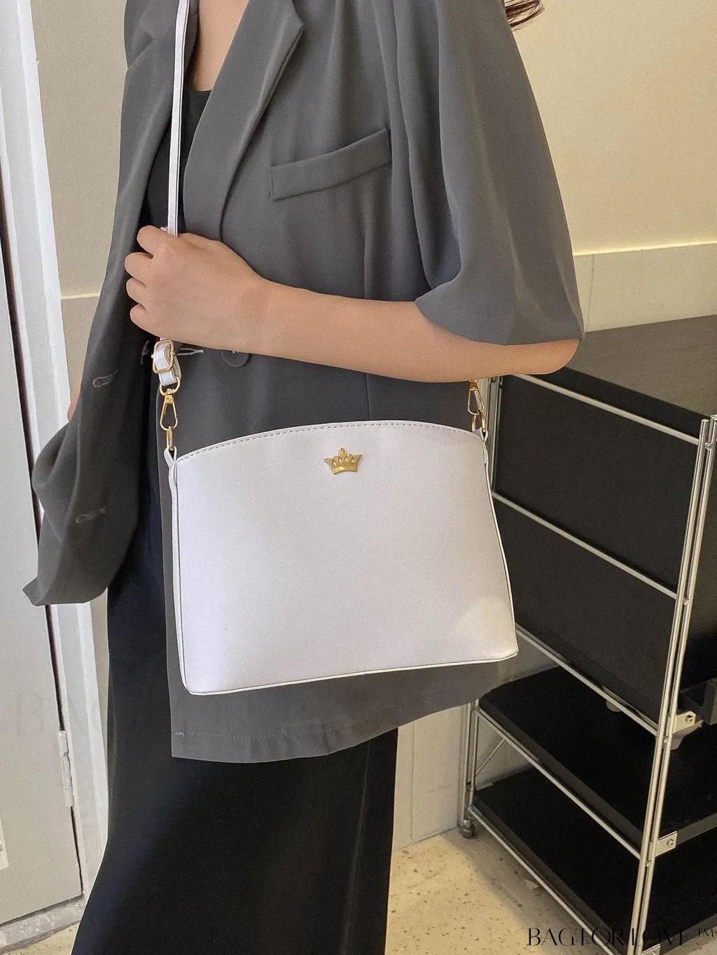 BagForLove - Sleek Black Crossbody Bag with Minimal Design