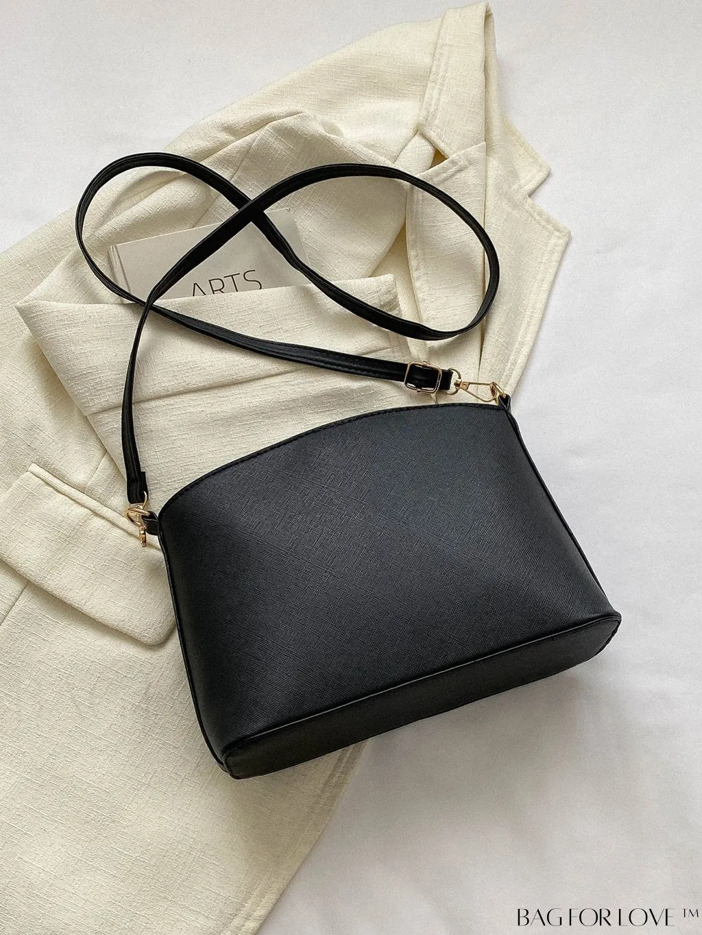 BagForLove - Sleek Black Crossbody Bag with Minimal Design