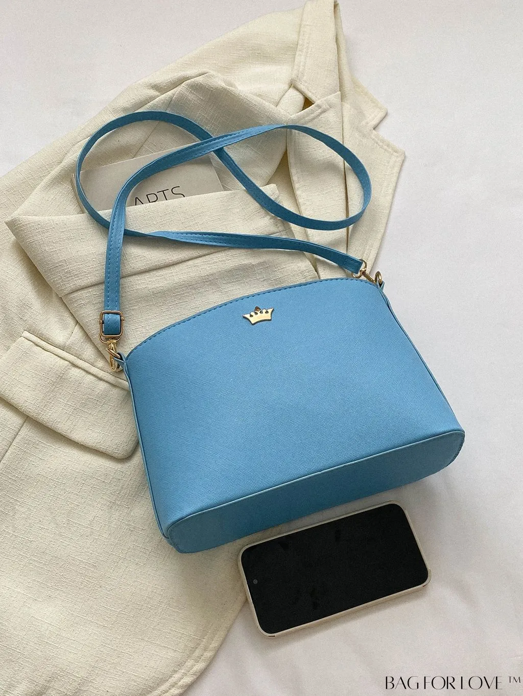 BagForLove - Sleek Black Crossbody Bag with Minimal Design