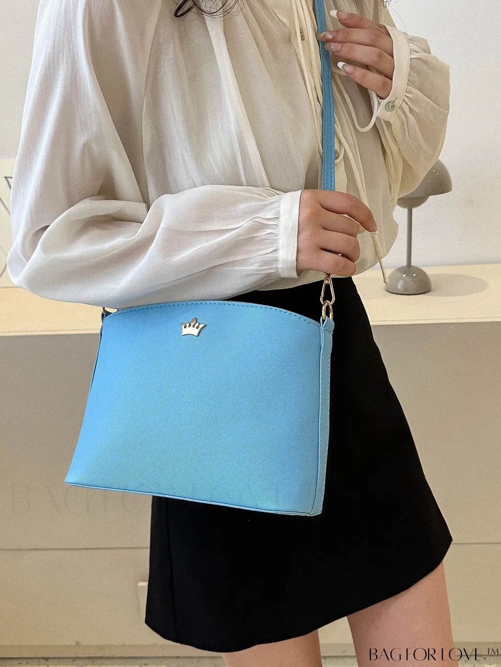 BagForLove - Sleek Black Crossbody Bag with Minimal Design