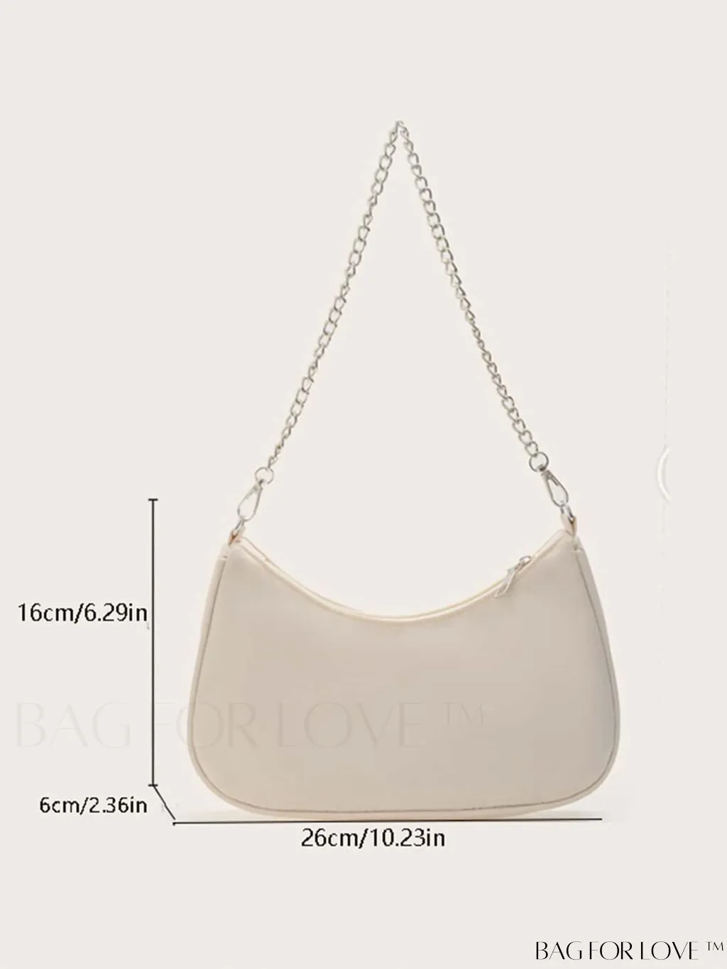 BagForLove - Sleek Chain Baguette Handbag
