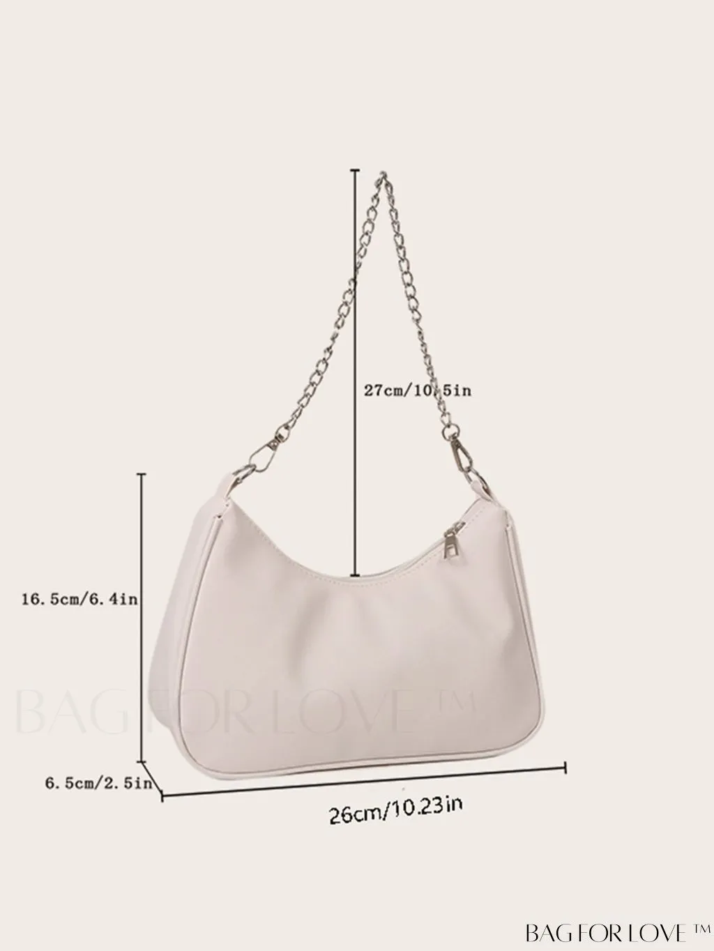 BagForLove - Sleek Chain Baguette Handbag