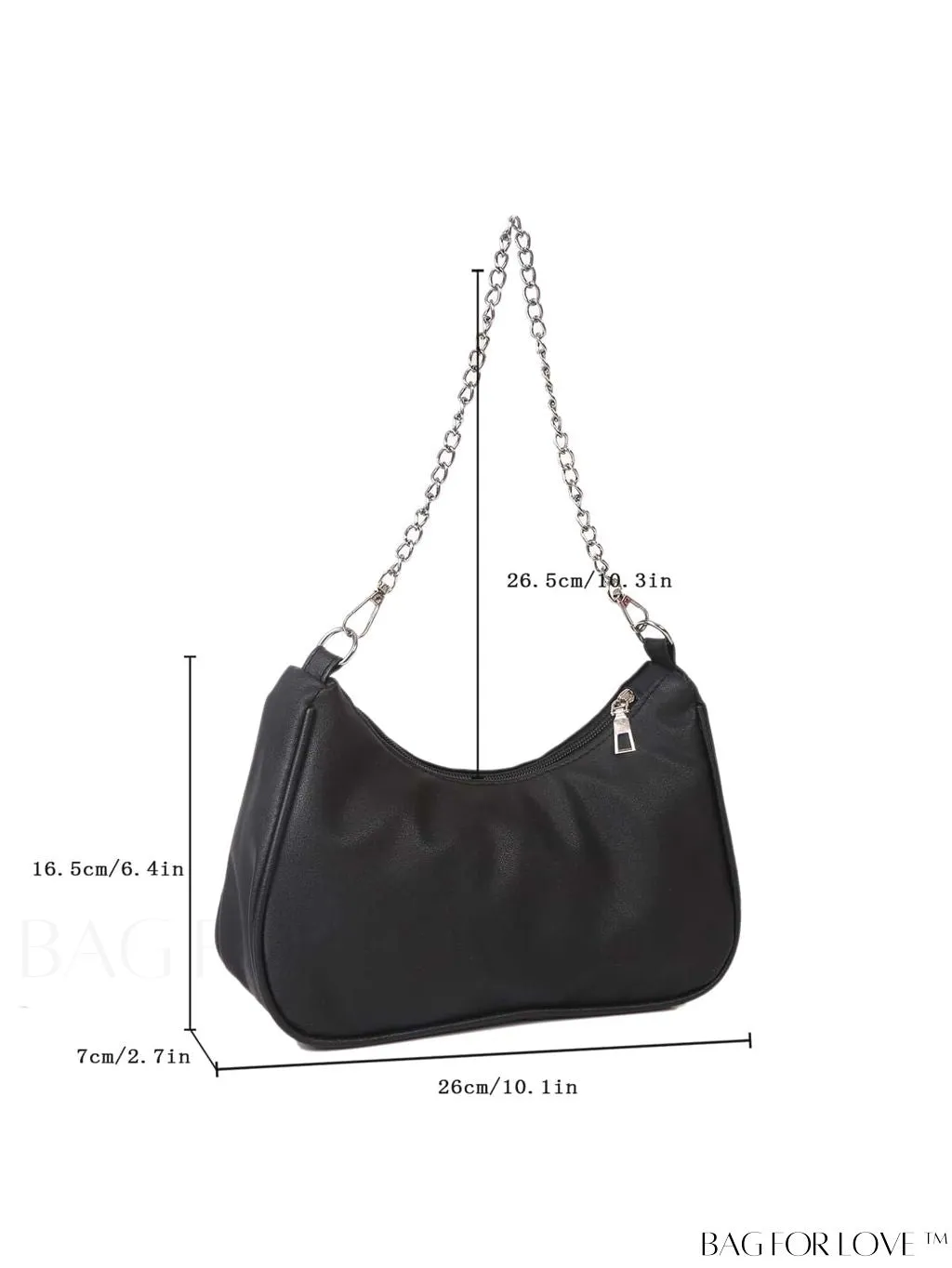 BagForLove - Sleek Chain Baguette Handbag