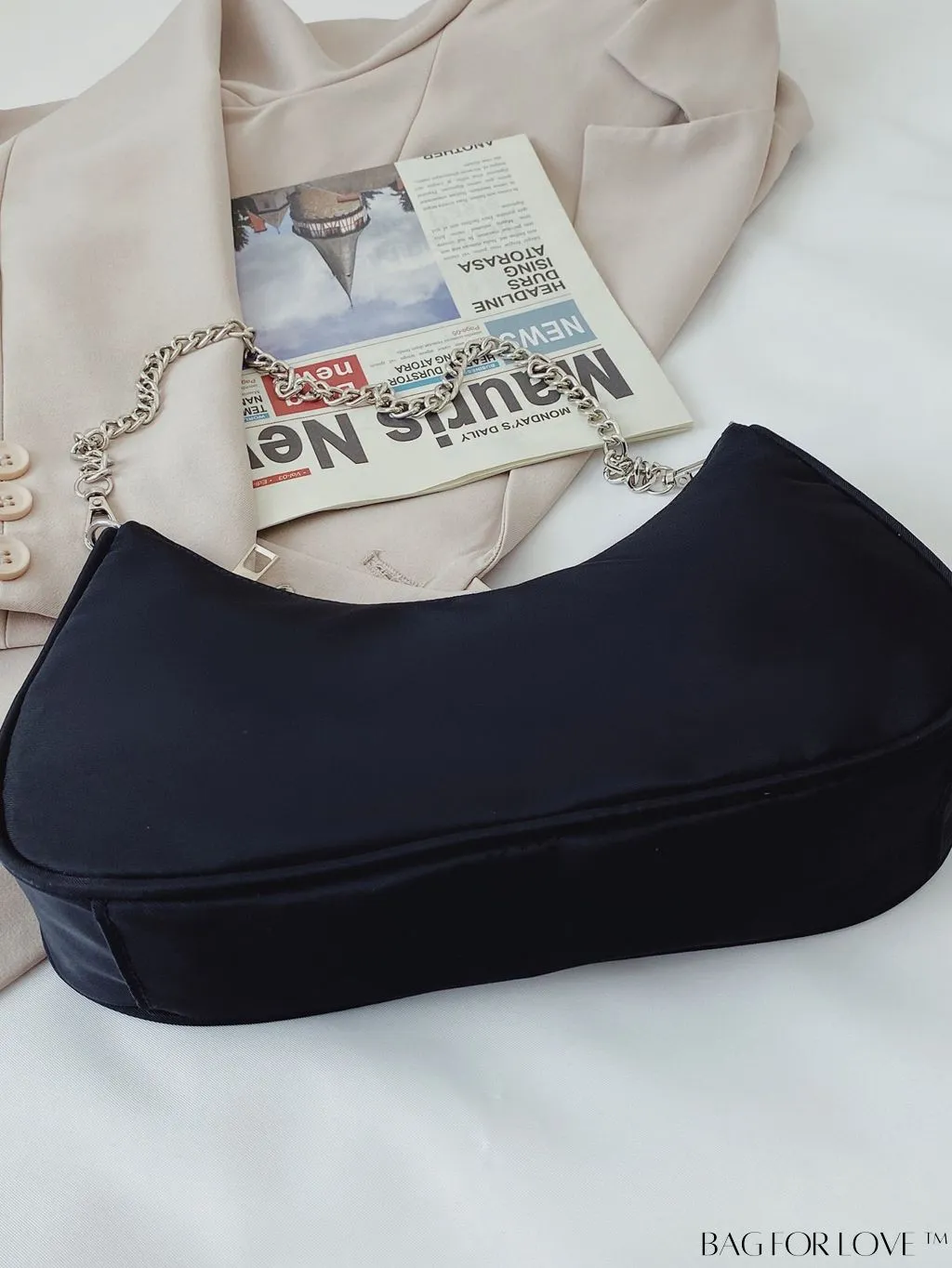 BagForLove - Sleek Chain Baguette Handbag