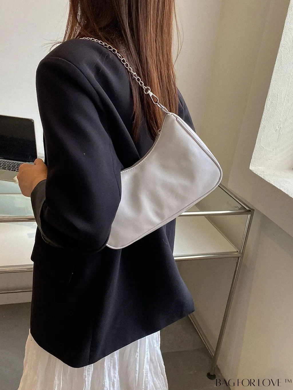BagForLove - Sleek Chain Baguette Handbag