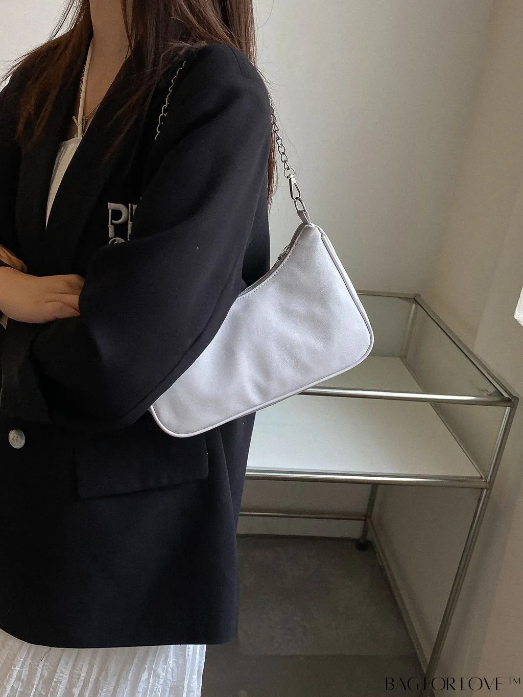 BagForLove - Sleek Chain Baguette Handbag