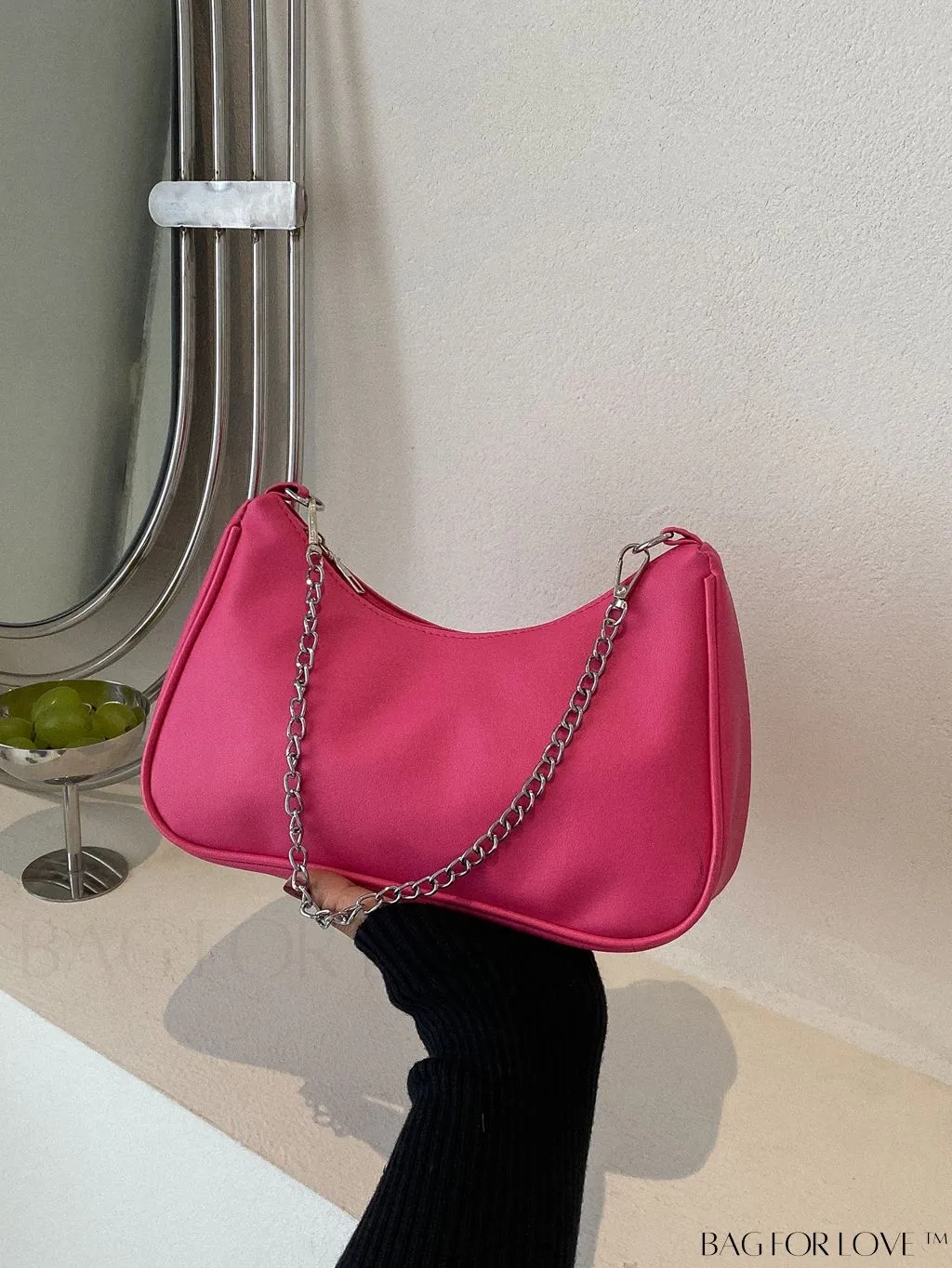 BagForLove - Sleek Chain Baguette Handbag