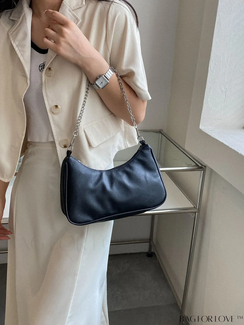 BagForLove - Sleek Chain Baguette Handbag