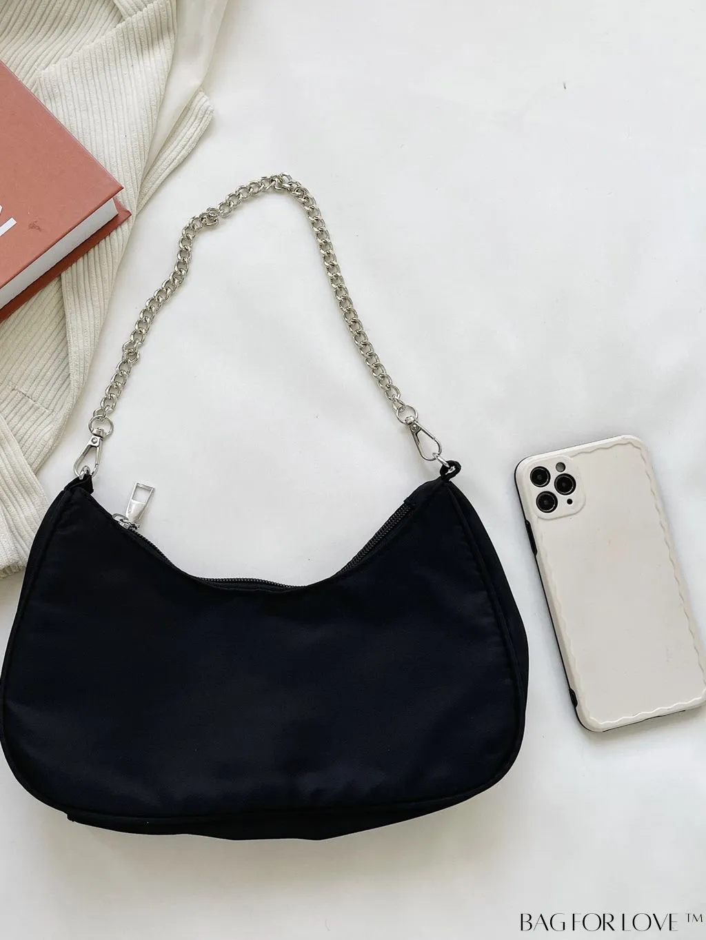BagForLove - Sleek Chain Baguette Handbag