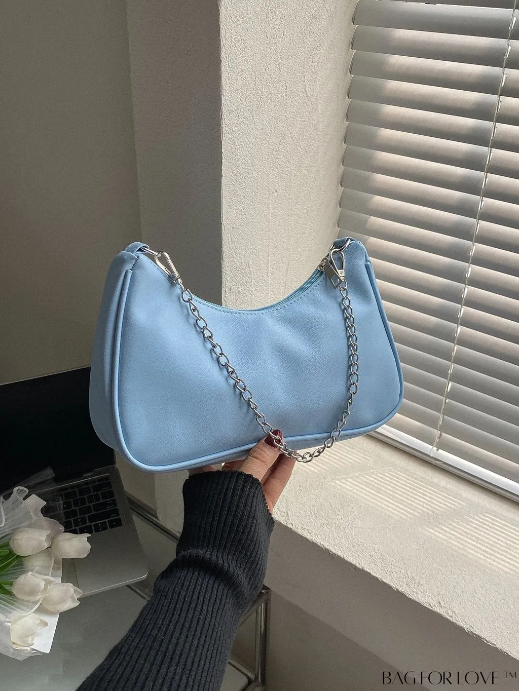BagForLove - Sleek Chain Baguette Handbag