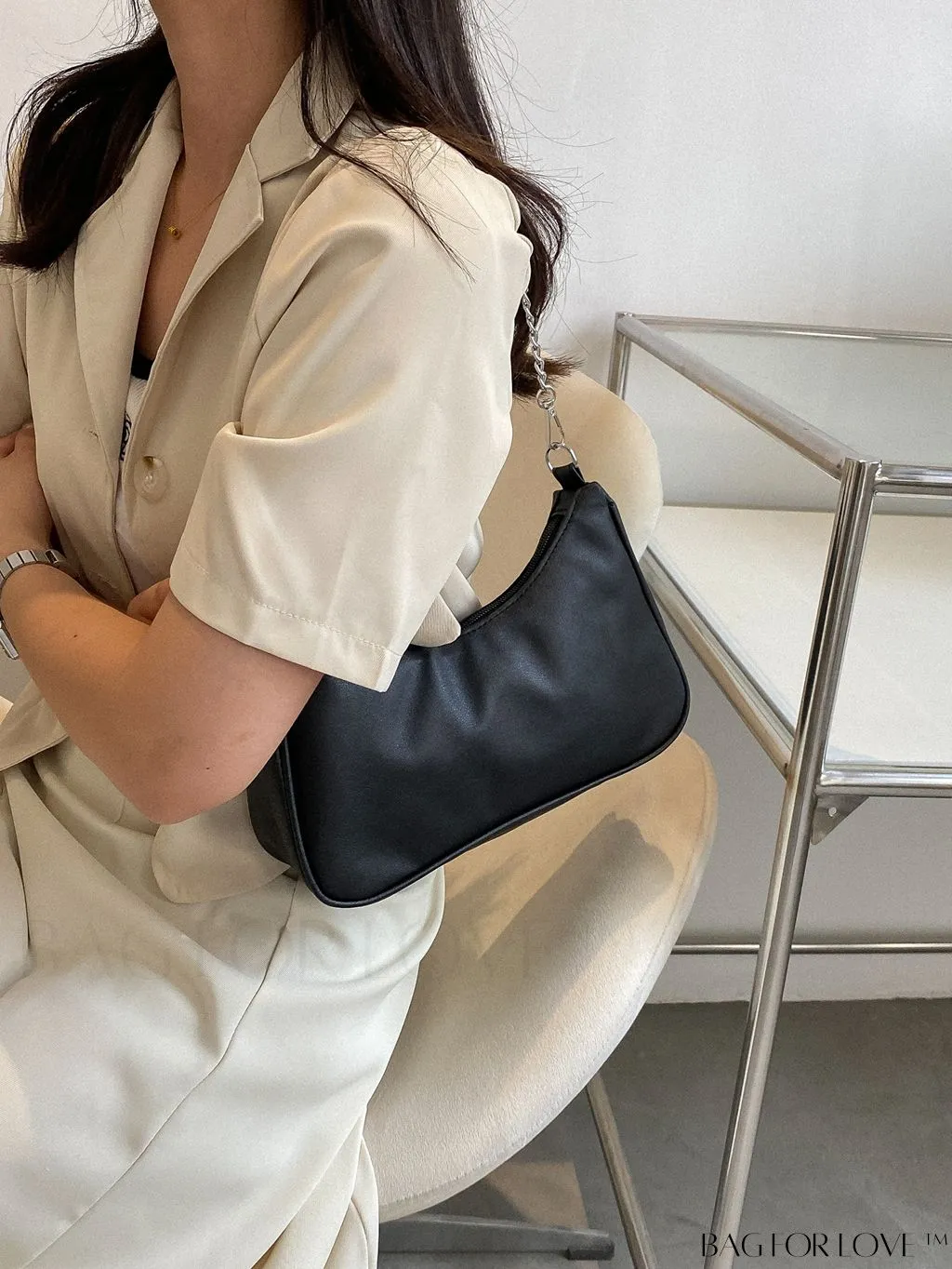 BagForLove - Sleek Chain Baguette Handbag
