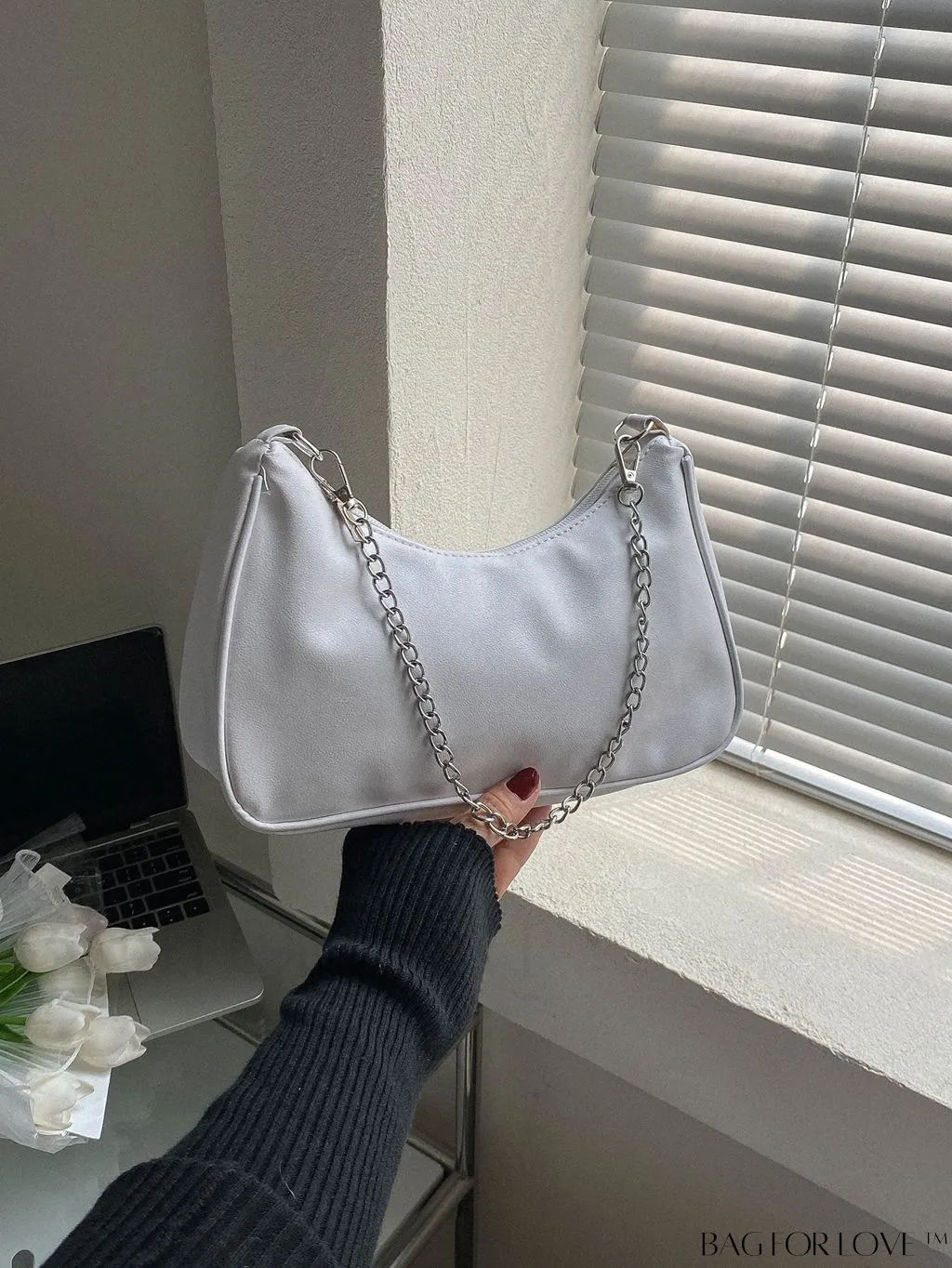BagForLove - Sleek Chain Baguette Handbag