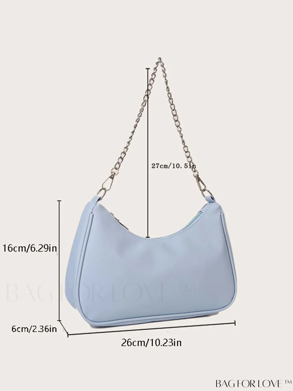 BagForLove - Sleek Chain Baguette Handbag