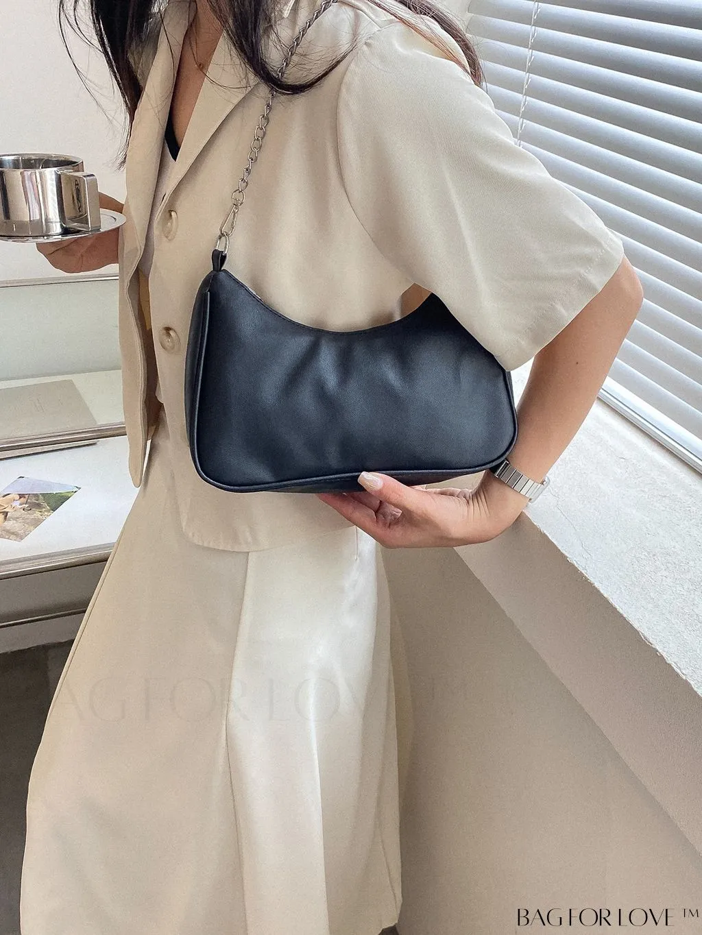 BagForLove - Sleek Chain Baguette Handbag