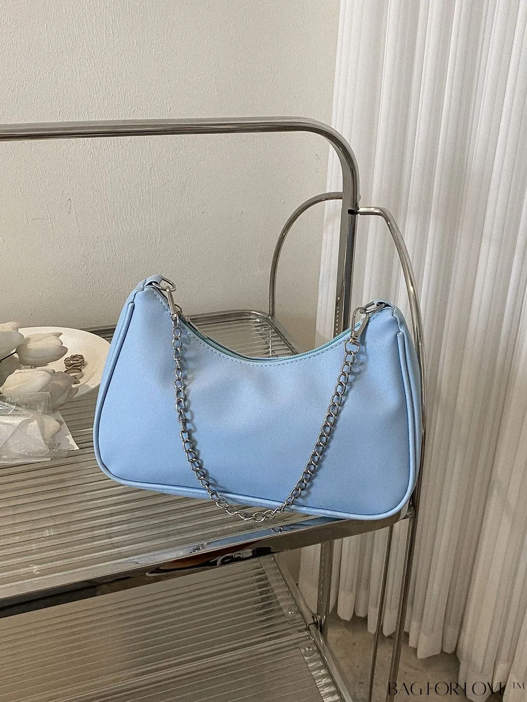 BagForLove - Sleek Chain Baguette Handbag