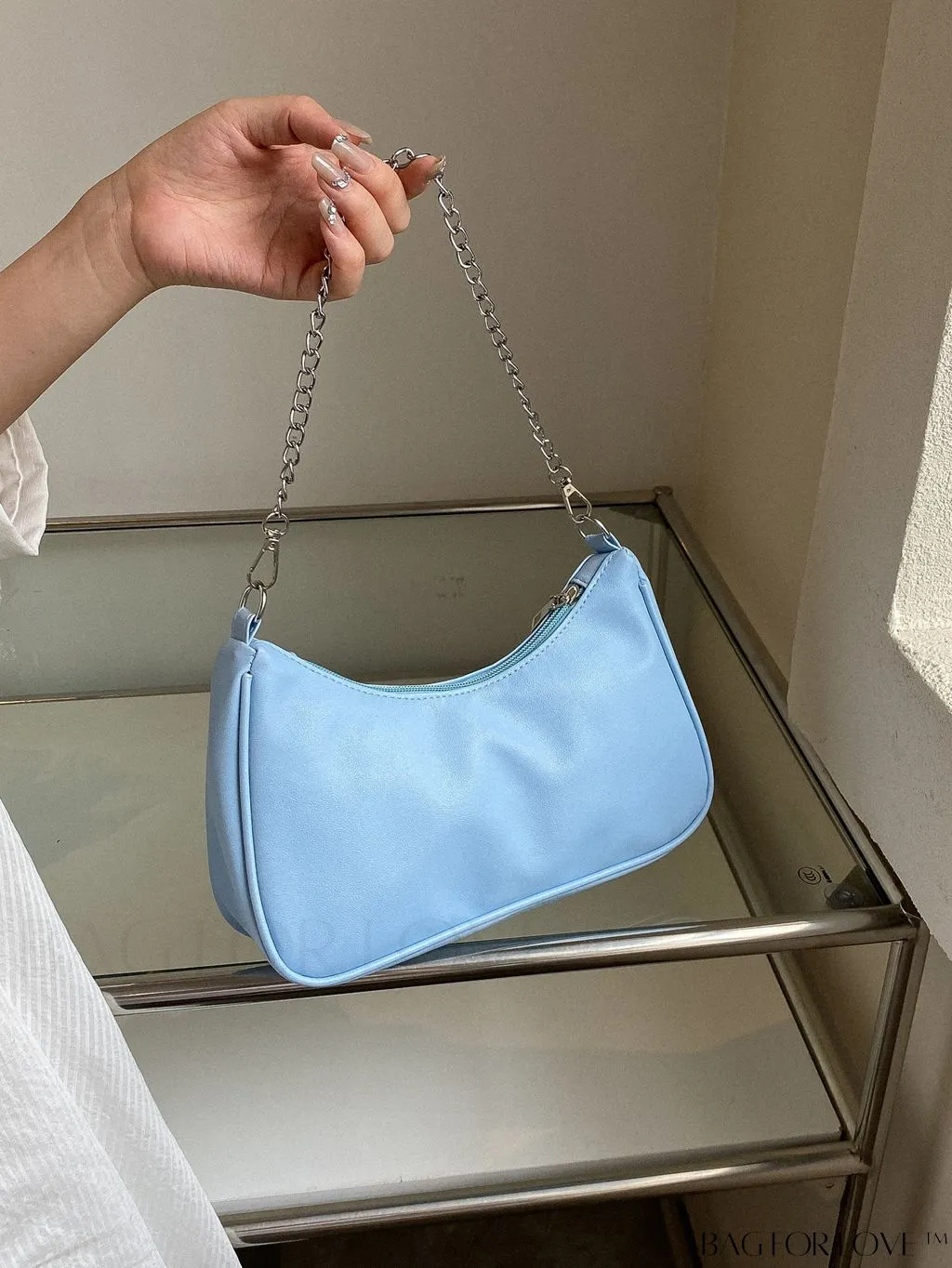 BagForLove - Sleek Chain Baguette Handbag