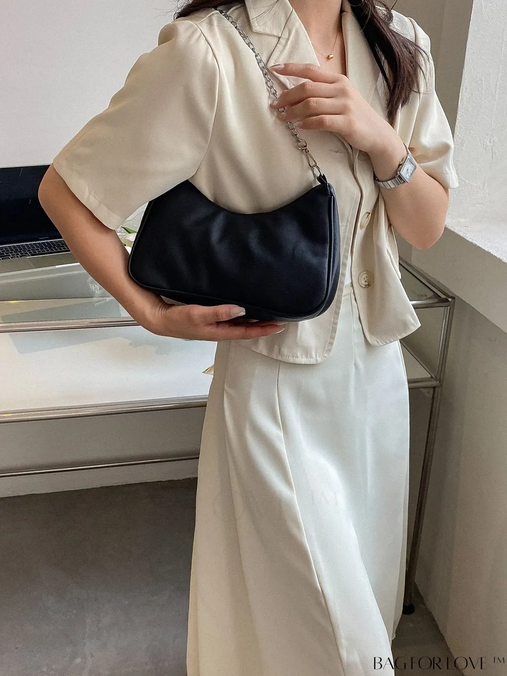 BagForLove - Sleek Chain Baguette Handbag