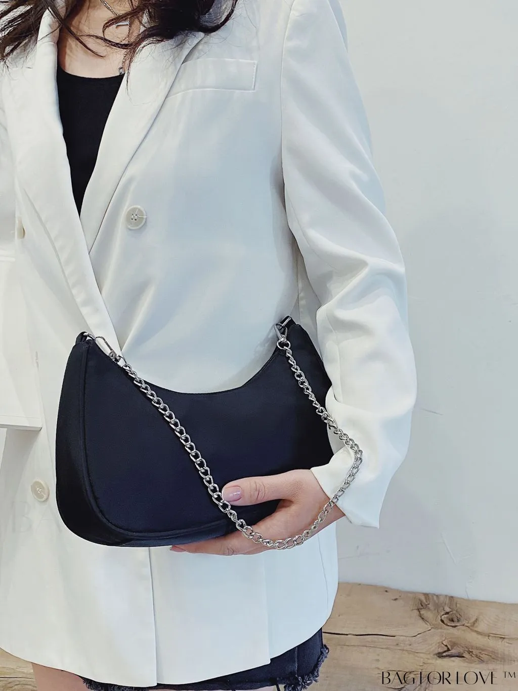 BagForLove - Sleek Chain Baguette Handbag