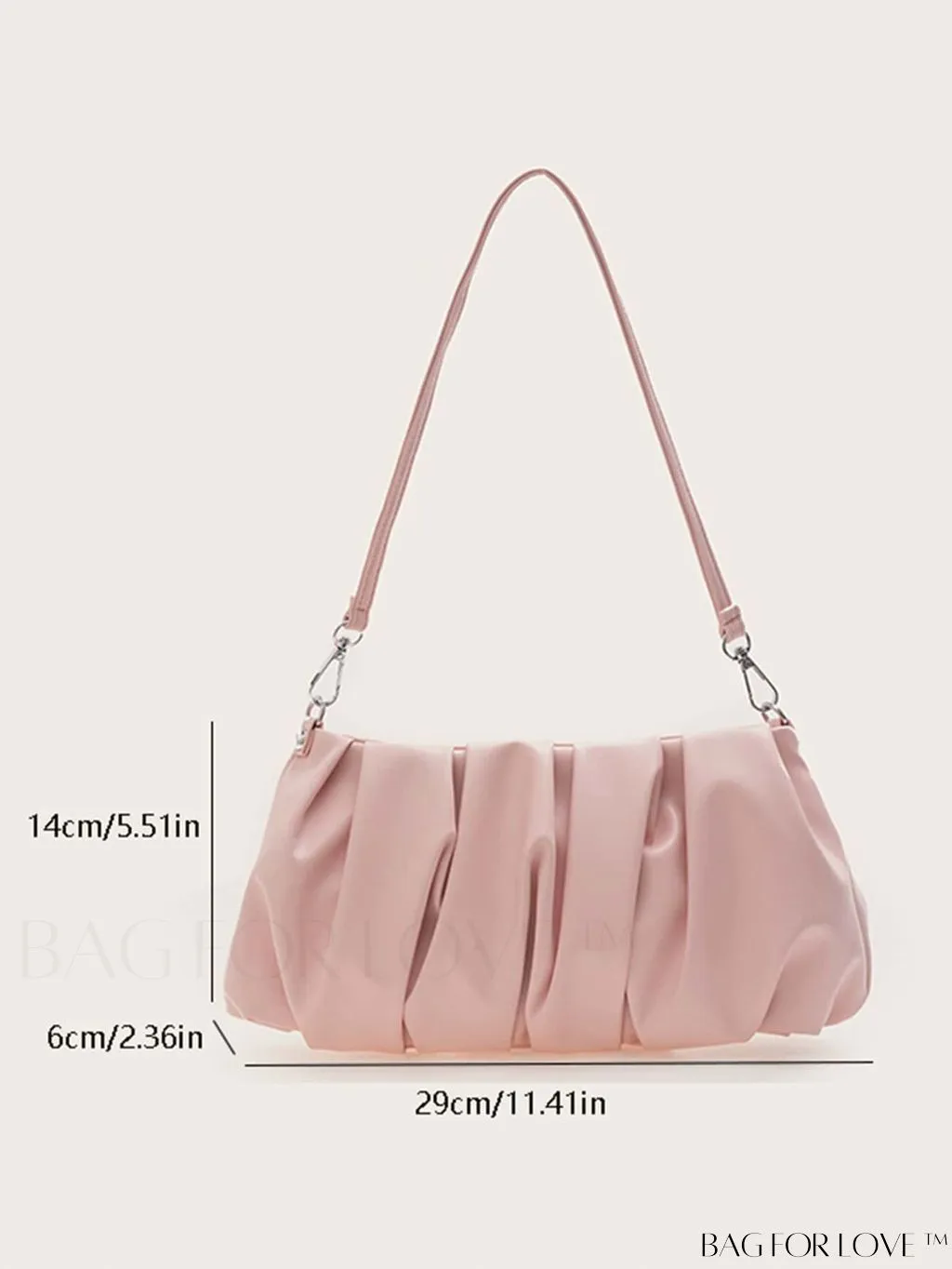 BagForLove - Sleek Ruched Handbag